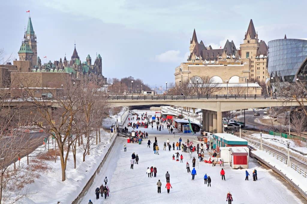 Canal Rideau en el invierno