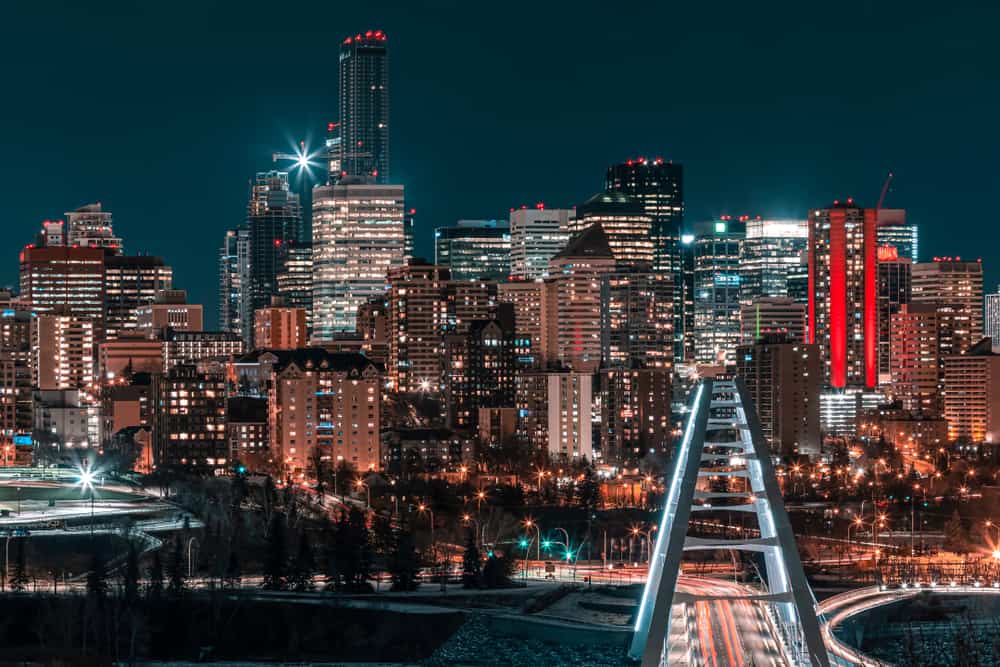 Edmonton en la noche