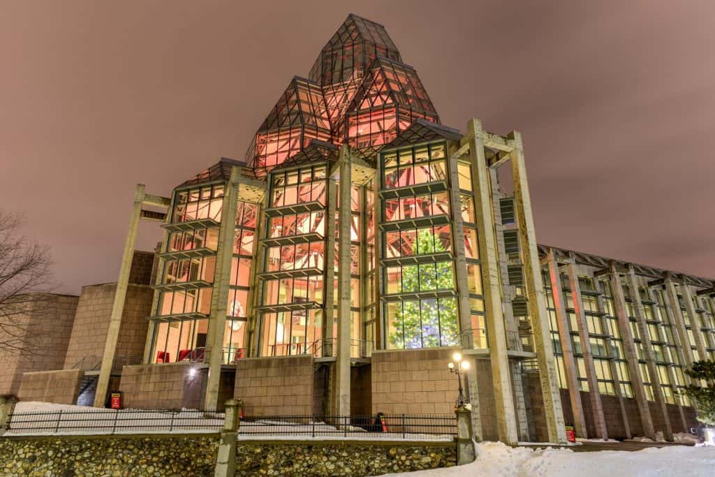 Galería Nacional de Canadá, atardecer