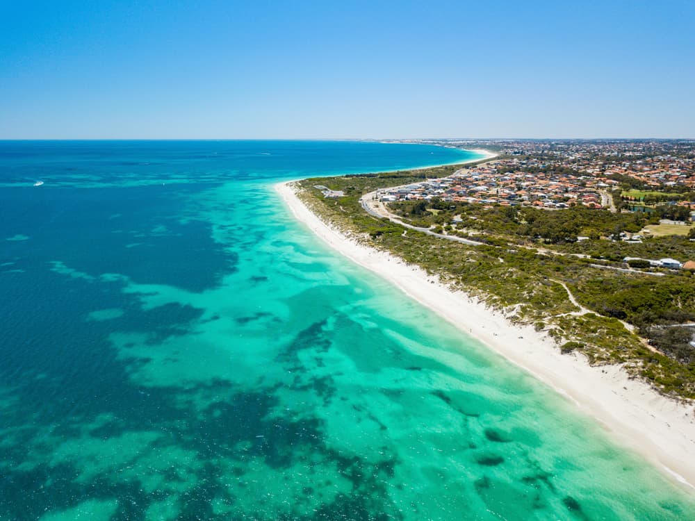 Hillarys Beach en Perth, Western Australia
