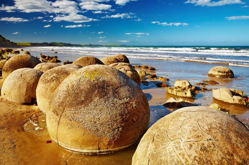 Moeraki Boulders Beach