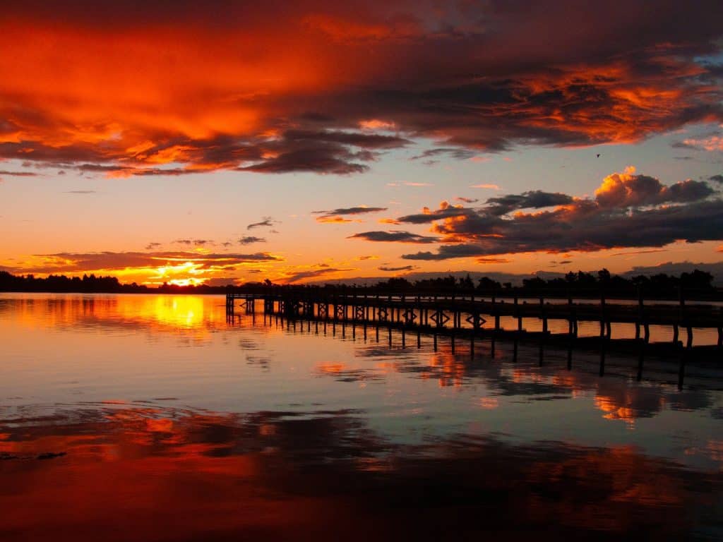 sunset in Christchurch