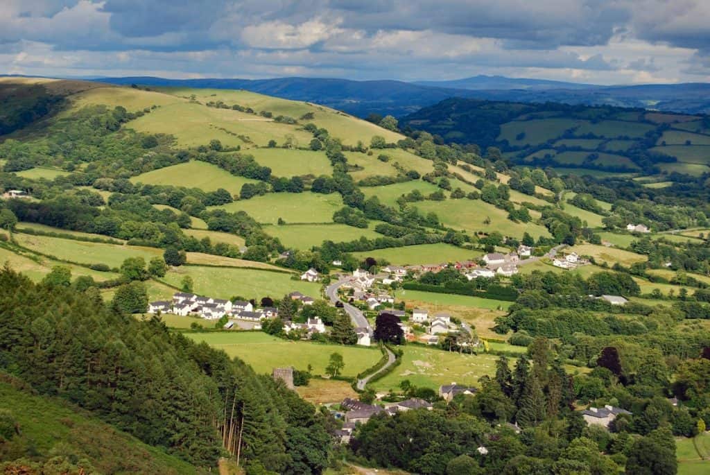 Pueblo en los Brecon Beacons